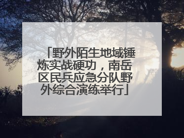 野外陌生地域锤炼实战硬功，南岳区民兵应急分队野外综合演练举行