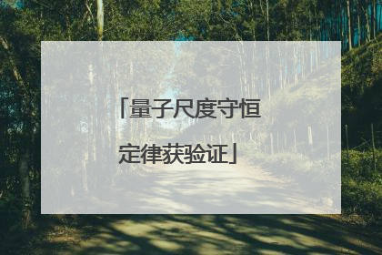 量子尺度守恒定律获验证