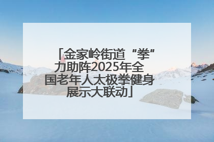 金家岭街道“拳”力助阵2025年全国老年人太极拳健身展示大联动