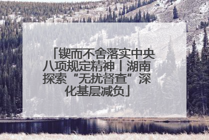 锲而不舍落实中央八项规定精神丨湖南探索“无扰督查”深化基层减负