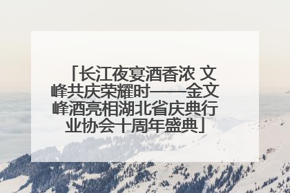 长江夜宴酒香浓 文峰共庆荣耀时——金文峰酒亮相湖北省庆典行业协会十周年盛典