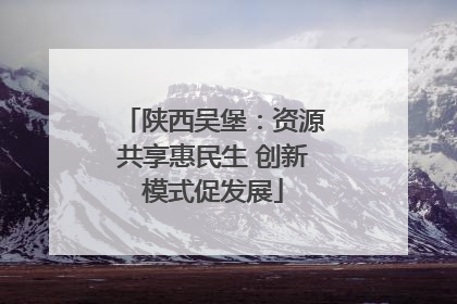 陕西吴堡：资源共享惠民生 创新模式促发展
