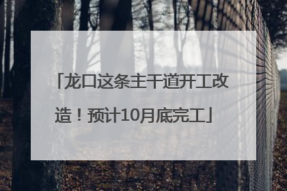 龙口这条主干道开工改造！预计10月底完工