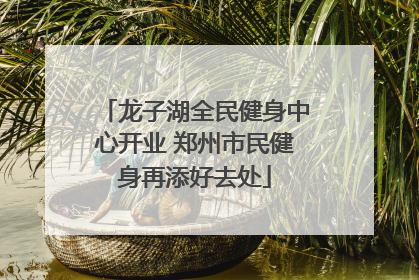 龙子湖全民健身中心开业 郑州市民健身再添好去处