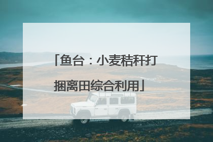 鱼台：小麦秸秆打捆离田综合利用