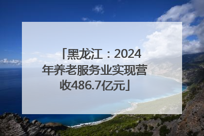 黑龙江：2024年养老服务业实现营收486.7亿元