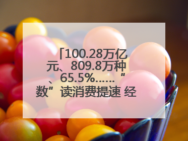 100.28万亿元、809.8万种、65.5%……“数”读消费提速 经济潜力释放