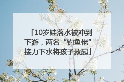 10岁娃落水被冲到下游，两名“钓鱼佬”接力下水将孩子救起