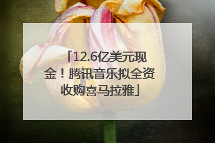 12.6亿美元现金！腾讯音乐拟全资收购喜马拉雅