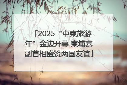 2025“中柬旅游年”金边开幕 柬埔寨副首相盛赞两国友谊
