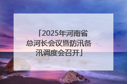 2025年河南省总河长会议暨防汛备汛调度会召开