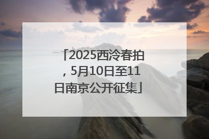 2025西泠春拍，5月10日至11日南京公开征集
