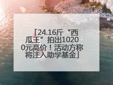 24.16斤“西瓜王”拍出10200元高价！活动方称将注入助学基金