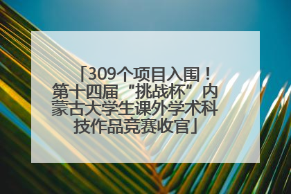 309个项目入围！第十四届“挑战杯”内蒙古大学生课外学术科技作品竞赛收官