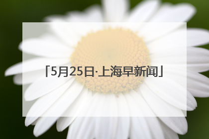 5月25日·上海早新闻