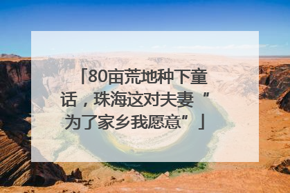 80亩荒地种下童话，珠海这对夫妻“为了家乡我愿意”