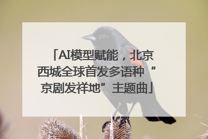 AI模型赋能，北京西城全球首发多语种“京剧发祥地”主题曲