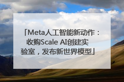 Meta人工智能新动作：收购Scale AI创建实验室，发布新世界模型